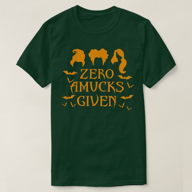 Camiseta Zero Amucks - Prova de Bruxa de Halloween (Frente do Design)