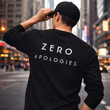 Zero Apologies Bold Minimal Typography Design