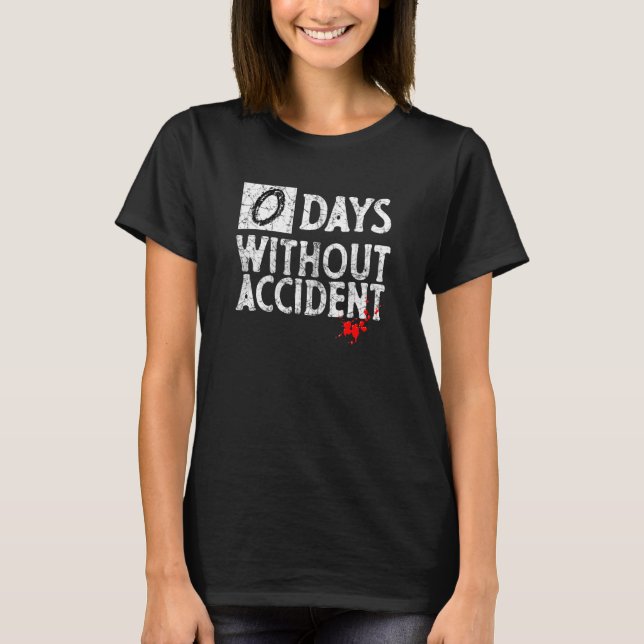 Camiseta Zero Dias Sem Acidente De Trabalho No Armazém Aclu (Frente)