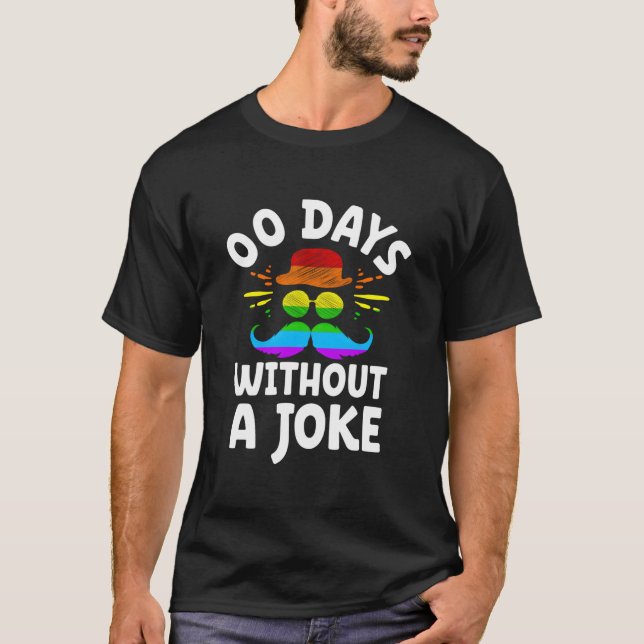 Camiseta Zero Dias Sem Uma Piada de Pai Frases do Dia dos P (Frente)