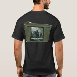 Camiseta zero escuro trinta em algum lugar onde a munição d