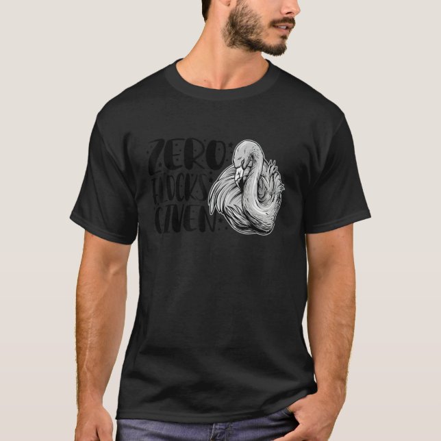 Camiseta Zero Flocks Given  Animal  Flamingo For Men Women  (Frente)