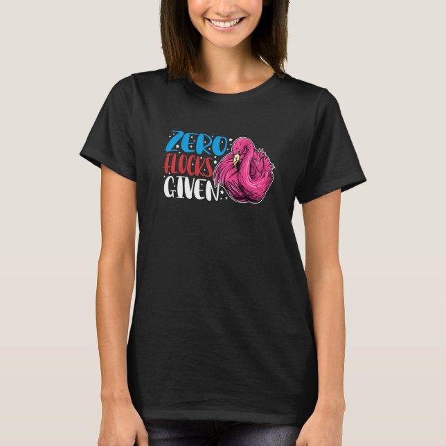Camiseta Zero Flocks Given  Animal  Flamingo For Men Women  (Frente)
