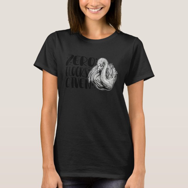 Camiseta Zero Flocks Given  Animal  Flamingo For Men Women  (Frente)