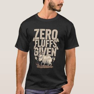 Camiseta Zero Fluffs Given Funny Angry Goat Humor