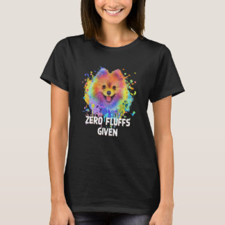 Camiseta Zero Fluffs Given Pomeranian Pom Pom Humor Dog  1