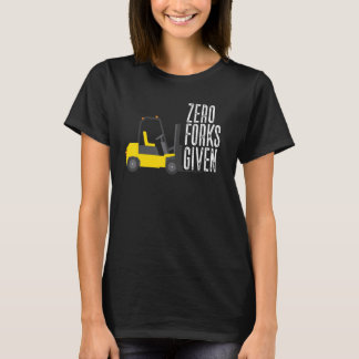Camiseta Zero Garfos Dados Operador de Empilhadeira Empilha