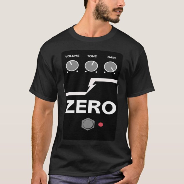 Camiseta Zero Guitar Distorção Efeito Pedal Melhores Homens (Frente)