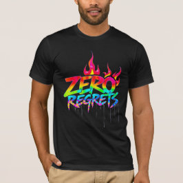 Camiseta Zero Lamenta Arte de Grafite de Rua Vibrante do Po