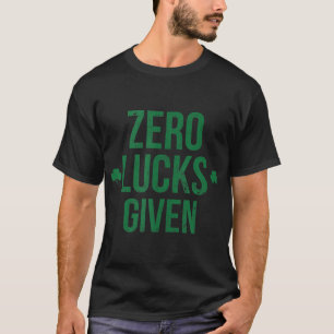 Camiseta Zero Lucks Em Ruas. Patricks Day Lucky Irish Tan