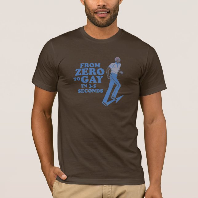 CAMISETA ZERO PARA GAY EM 3 SEGUNDOS (Frente)