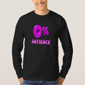 Camiseta Zero Percent Patience  Impatient Losing Patience S