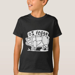 Camiseta Zero Percentual de Comedor de Carnívoros Engraçado
