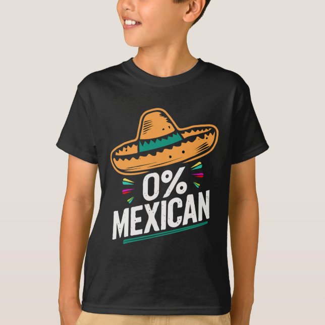 Camiseta Zero por cento da Funny Fiesta Cinco De Mayo Mexic (Frente)