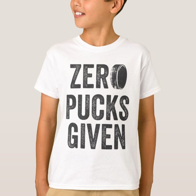 Camiseta Zero Pucks Given Sarcastic Adult Hockey Men's Wome (Frente)