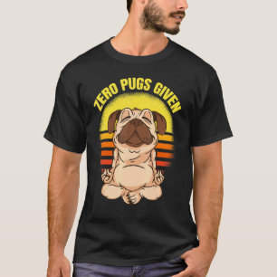 Camiseta Zero Pugs Dado Cachorro Fazendo Yoga Vintage Namas
