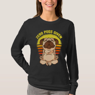 Camiseta Zero Pugs Given Dog Making Yoga Vintage Namaste Pu