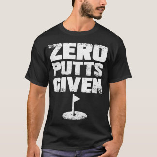 Camiseta Zero Putts Dado Golfe Engraçado