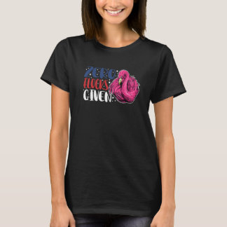 Camiseta Zero Rebanhos Dado Animal Flamingo Para Homens Mul