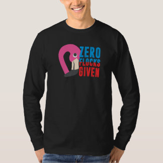 Camiseta Zero Rebanhos Dado Animal Flamingo Para Homens Mul