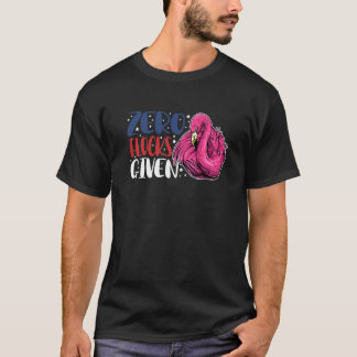 Camiseta Zero Rebanhos Dado Animal Flamingo Para Homens Mul