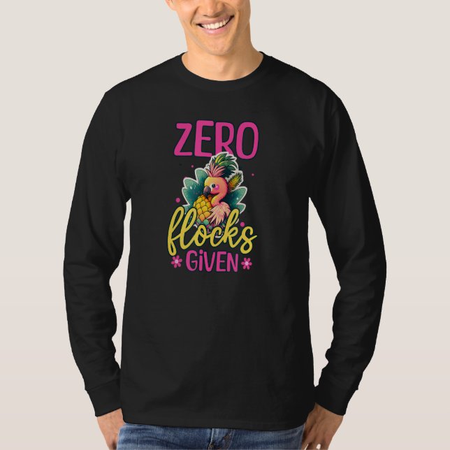 Camiseta Zero Rebanhos Dado Flamingo Ananás (Frente)