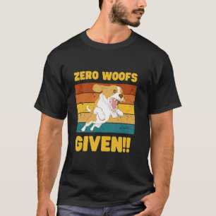 Camiseta Zero Woofs dado ao Tee Gráfico - Engraçados Cachor