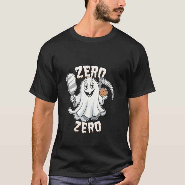 Camiseta Zero Zero Divertido Pickleball Fantasmagórico Delí (Frente)