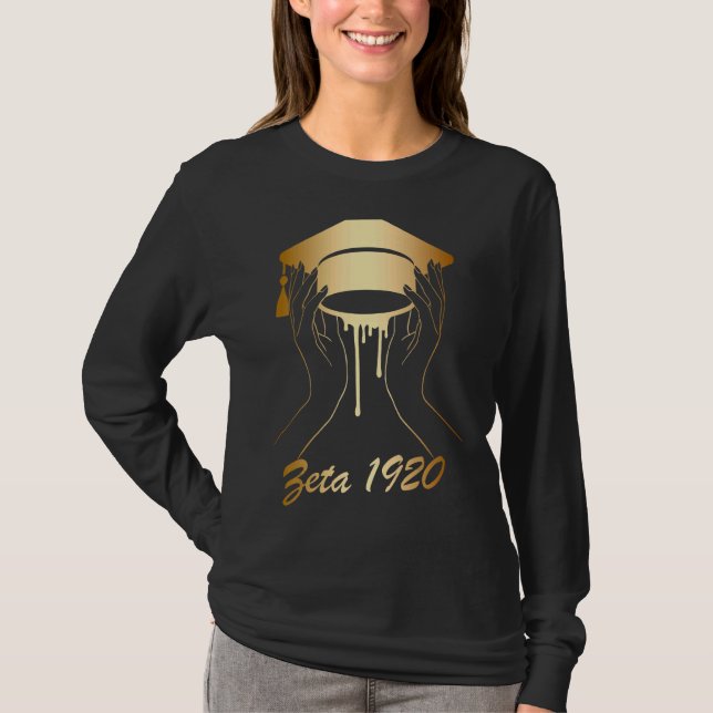 Camiseta Zeta 1920 afro-americano Hbcu historicamente negro (Frente)