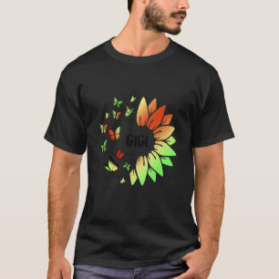 Camiseta Zetomako Butterfly Sunlfower Family Love Gigi
