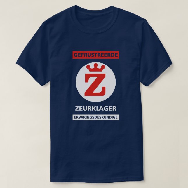 Camiseta 'Zeurklager' parodie Recht op spreken T Shirt (Frente do Design)