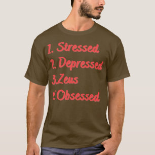 Camiseta Zeus Deprimido em Estresse Obcecado