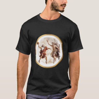 Camiseta Zeus Deus E Ares Jogam Basquete No Céu