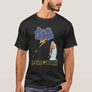 Camiseta Zeus Grego Deus Tromboso Relâmpago Tempestade de T