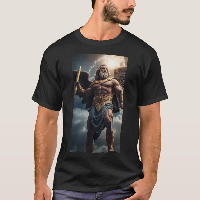 Camiseta Zeus - Régua do Monte Olimpo (Frente)