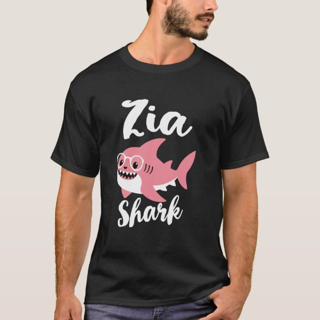 Camiseta Zia Shark Mother's Day Grandma Funny (Frente)