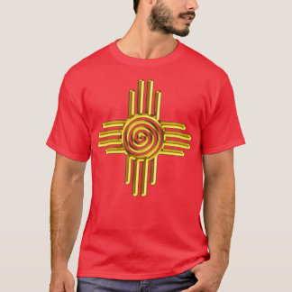 Camiseta Zia Sun Spiral Zia Pueblo Novo México I 1