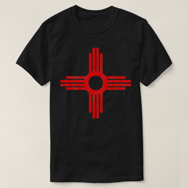 Camiseta Zia Sun Zia Pueblo Novos Americanos nativos do Méx (Frente do Design)