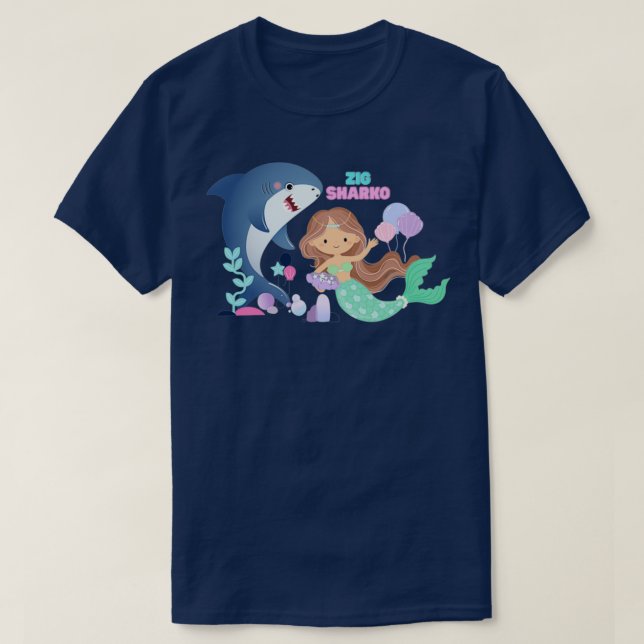 Camiseta Zig e Sharko Games — Cute (Frente do Design)