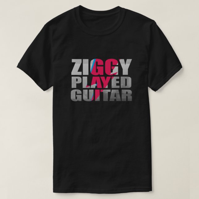 Camiseta ZIGGY JOGOU GUITAR NO BLACK Classic (Frente do Design)