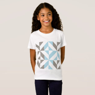 Camiseta ZigZag Geométrico de Azul e Prata
