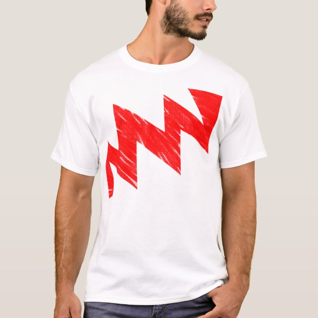 Camiseta ZigZag tencioso - Vermelho (Frente)
