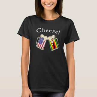 Camiseta Zimbabuano Patriota Americano Crescido País Aplaud