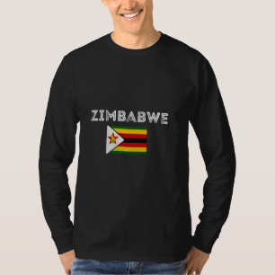 Camiseta Zimbábue Bandeira Pride Zimbábue Vintage Zimbábue