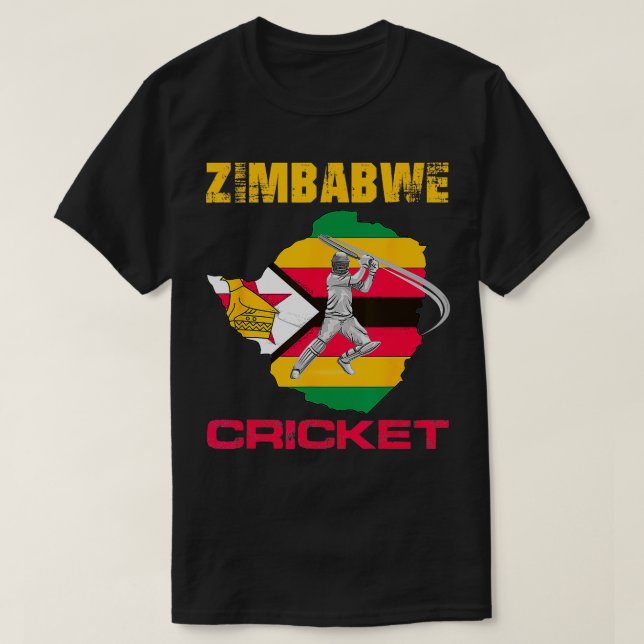 Camiseta Zimbábue Críquete Homens do Zimbábue Mulheres e Jo (Frente do Design)