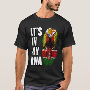Camiseta Zimbábue E Quênia Misturar Heritage Dna Flag