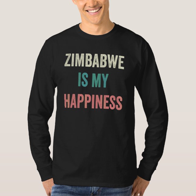Camiseta Zimbabwe É Minha Felicidade (Frente)