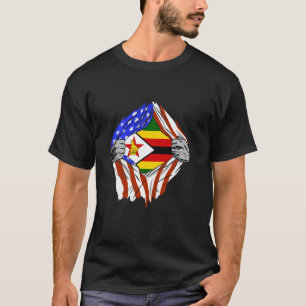 Camiseta Zimbabwe EUA América Peito Raízes Zimbabuenses Zim