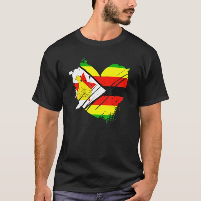 Camiseta Zimbabwe Flag I Love It Is In My Dna Zimbábue (Frente)