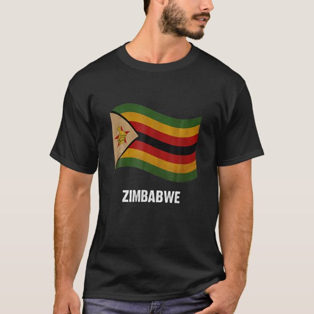 Camiseta Zimbabwe Flag Vintage Zimbabwean Pride (Frente)